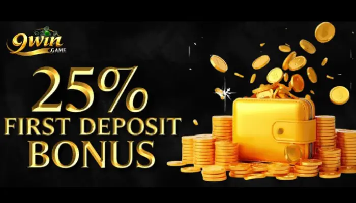 9win game first deposit bonus image