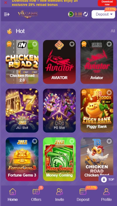 V9 Game dashboard image