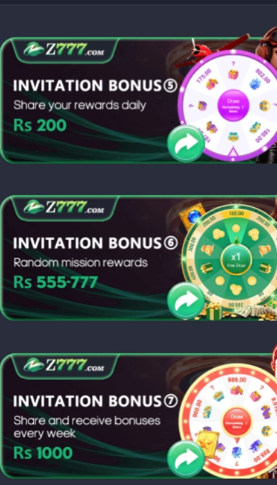 z777 game invite bonus image