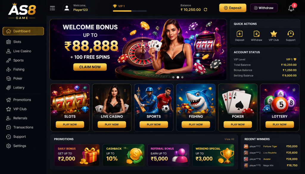 AS8 Game Dashboard image